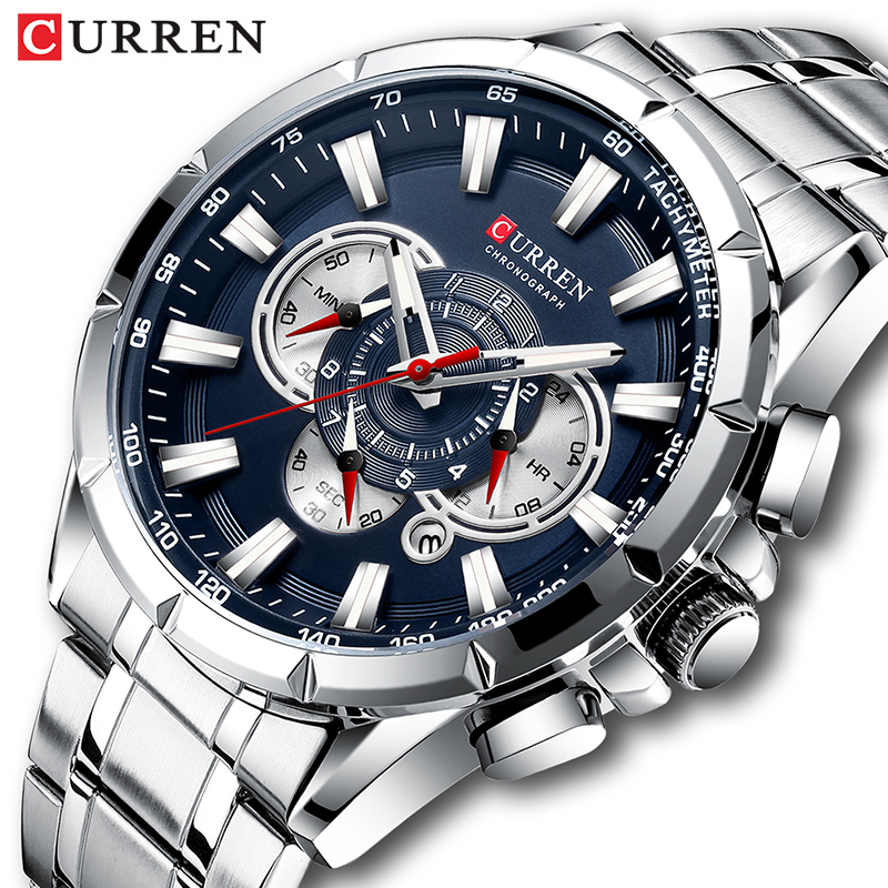 Luxury Watch Maker - CURREN Wrist Watch Men Waterproof Chronograph