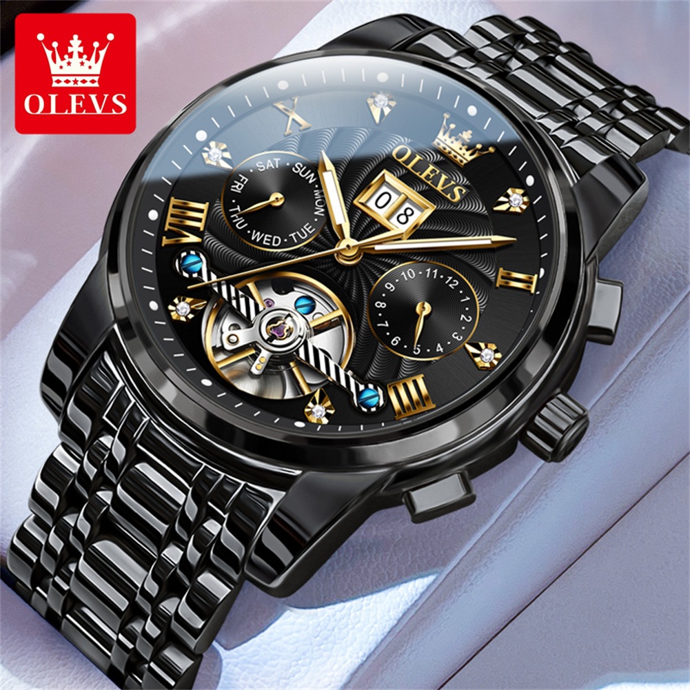 Luxury Watch Arabic - OLEVS Classic Men's Watches Tourbillon Multi-function