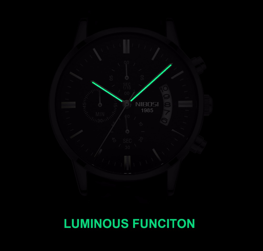 NIBOSI Stainless Steel Black Q - огляд і ціна Luxury Watch Maker
