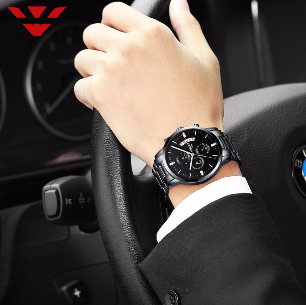 NIBOSI Stainless Steel Black Q - огляд і ціна Luxury Watch Maker