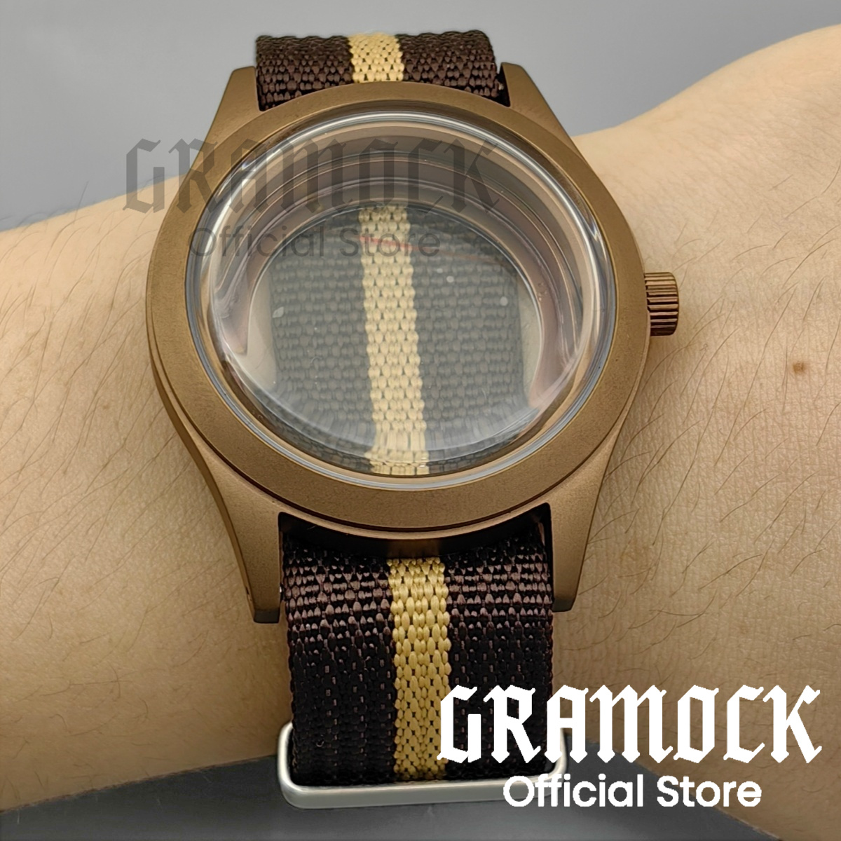GRAMOCK 39mm Watch Case For NH - огляд і ціна Bronze Case Watch