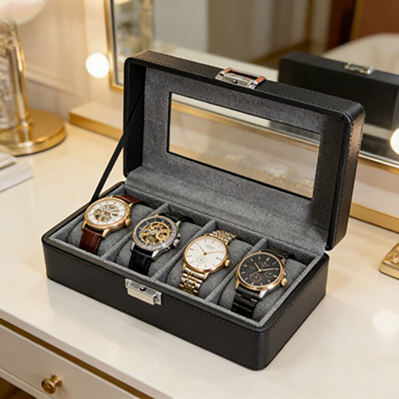 1 PC 4-Grid Watch Box, Dustpro - огляд і ціна Luxury Watch Travel Case