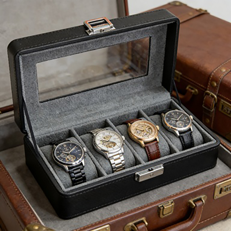 1 PC 4-Grid Watch Box, Dustpro - огляд і ціна Luxury Watch Travel Case