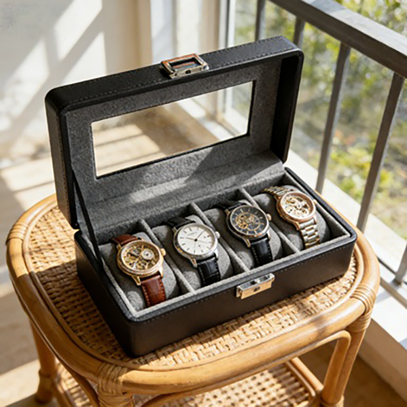 1 PC 4-Grid Watch Box, Dustpro - огляд і ціна Luxury Watch Travel Case