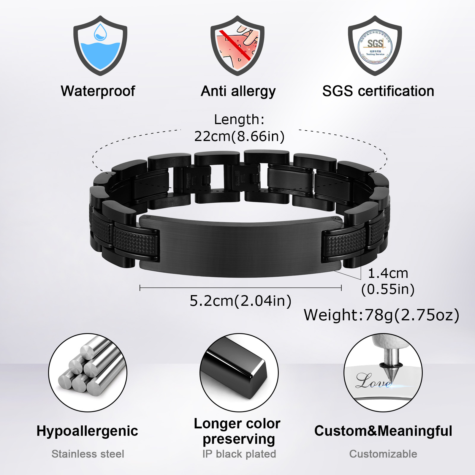 Vnox Customized Luxury Watch B - огляд і ціна Luxury Watch All Black