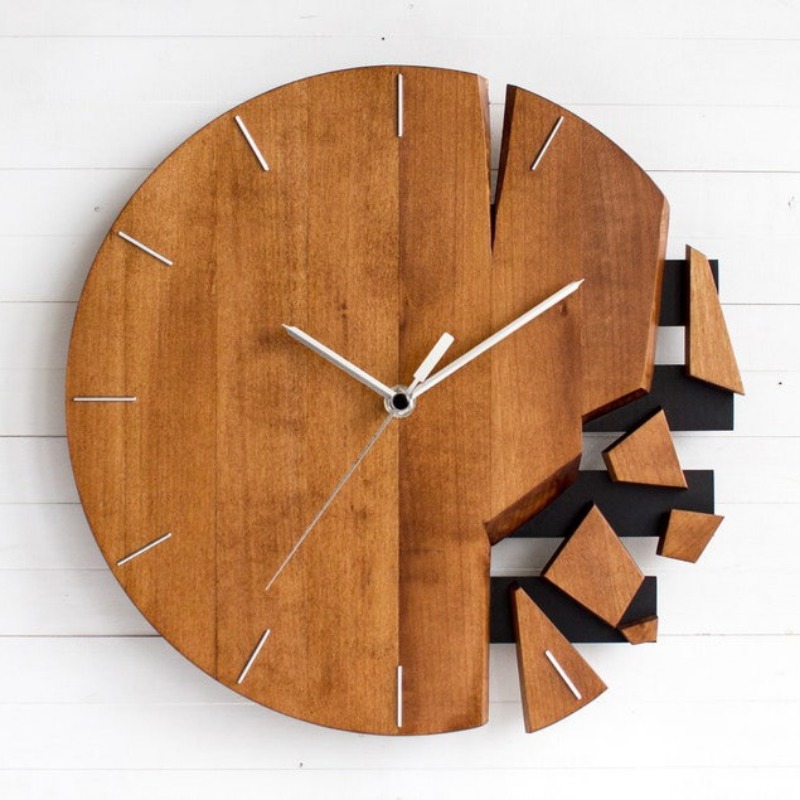 Round Silent Wall Clocks Woode - огляд і ціна Luxury Watch Wall Clock