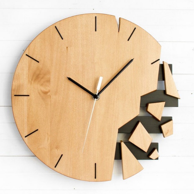 Round Silent Wall Clocks Woode - огляд і ціна Luxury Watch Wall Clock