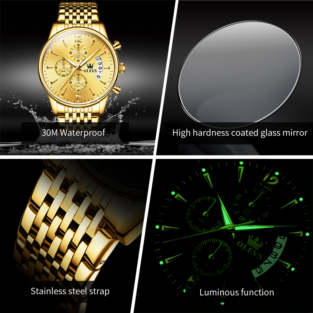 OLEVS Brand Luxury Gold Quartz - огляд і ціна Luxury Watch Maker