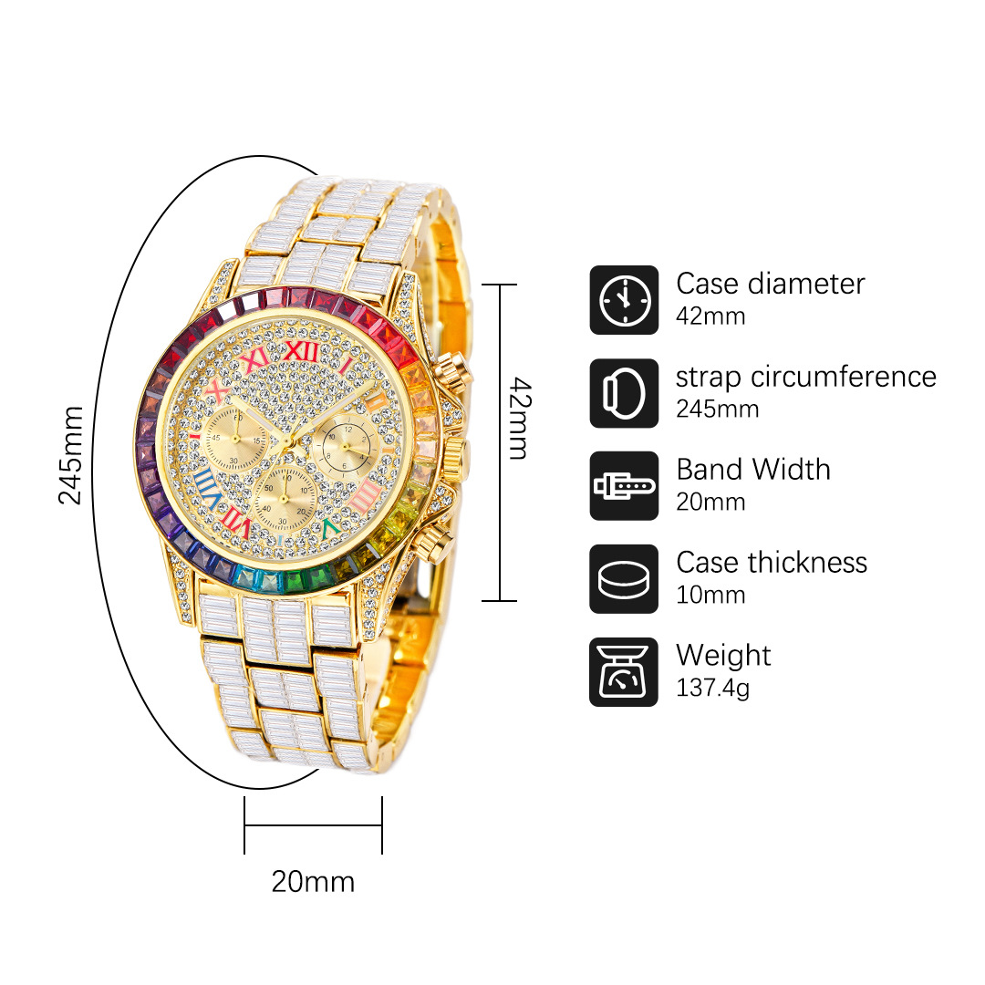MISSFOX Luxury Iced Watch For  - огляд і ціна Luxury Watch Maker