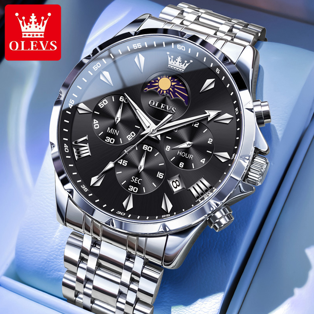 OLEVS 3653 Brand Moon Phase Ca - огляд і ціна Luxury Watch Maker