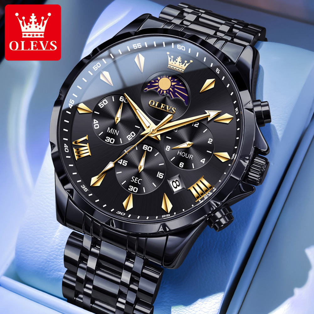 OLEVS 3653 Brand Moon Phase Ca - огляд і ціна Luxury Watch Maker