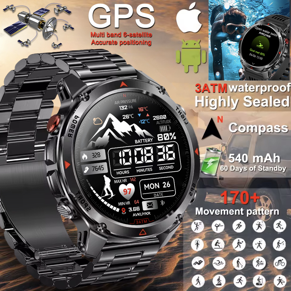 Adventure GPS SmartWatch Built - огляд і ціна Gmt Dual Timezone Watch