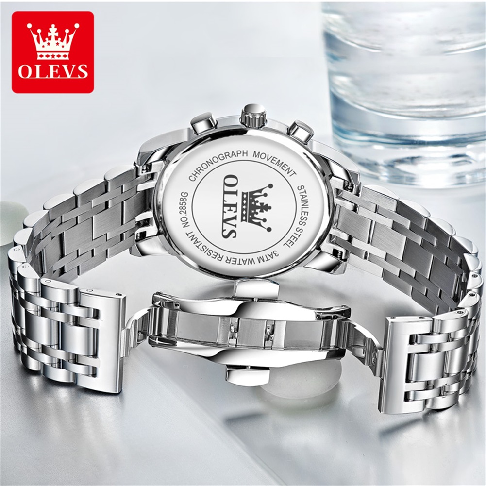 OLEVS Popular men's watches st - огляд і ціна Luxury Watch All Black