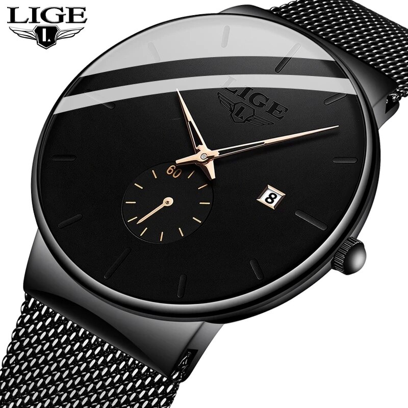 LIGE Fashion Mens Watches Top  - огляд і ціна Luxury Watch Maker