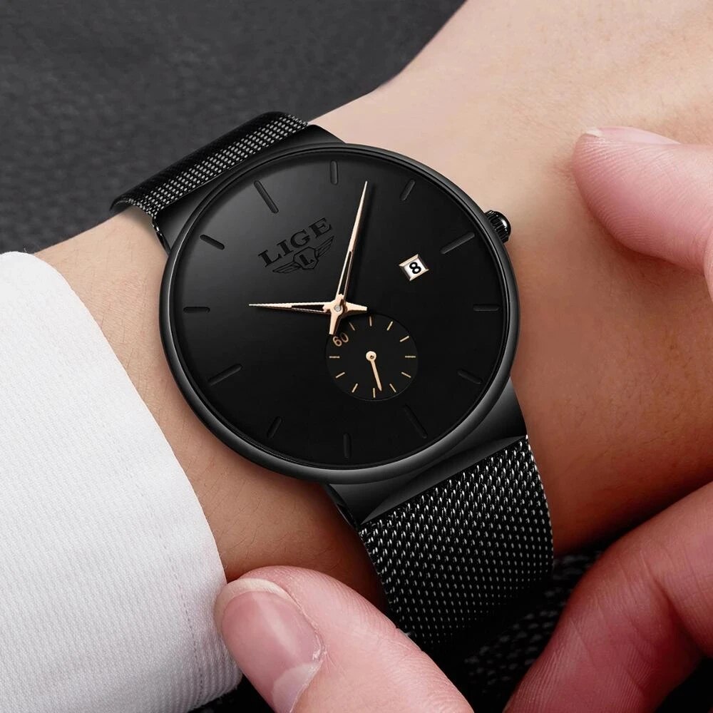 LIGE Fashion Mens Watches Top  - огляд і ціна Luxury Watch Maker