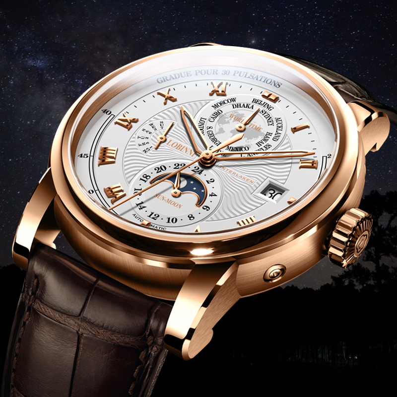 LOBINNI Men Watch Luxury Brand - огляд і ціна Luxury Watch Brands In World