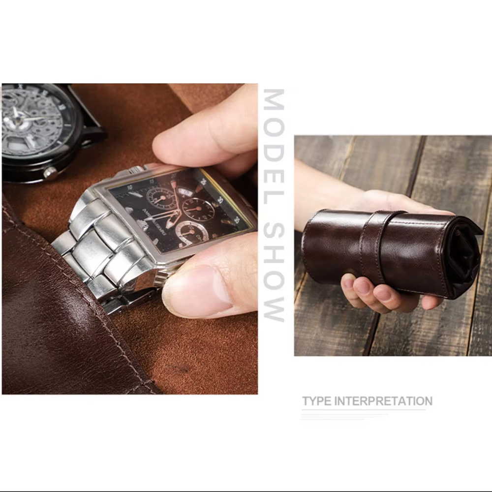 100% Genuine Cowhide Leather W - огляд і ціна Luxury Watch Travel Case